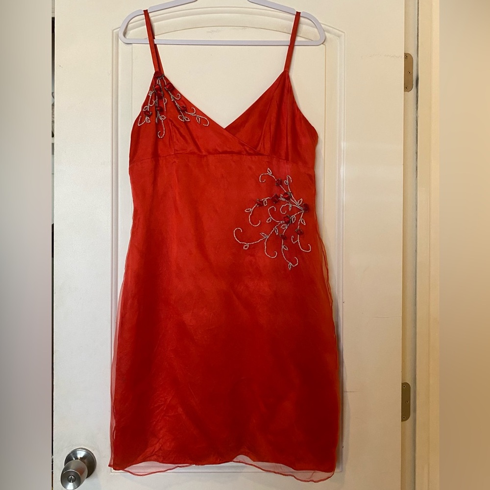 Red Papell Boutique Evening Rose Dress